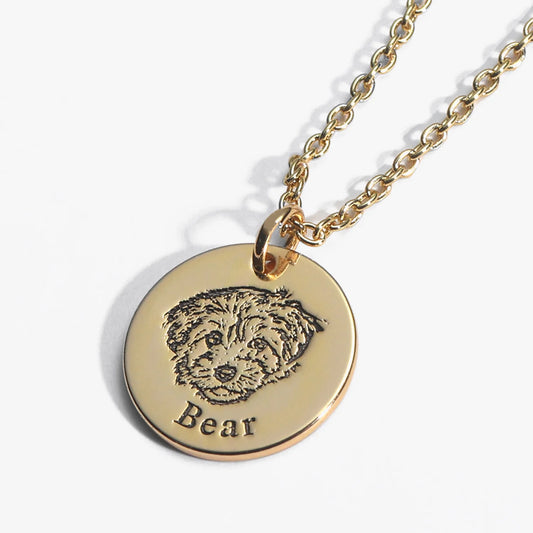 Collar personalizado con grabado de foto de mascota
