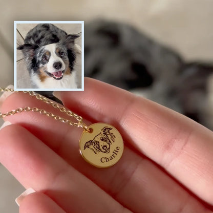 Collar personalizado con grabado de foto de mascota
