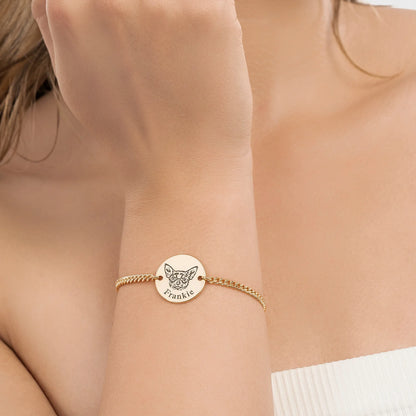Pulsera personalizada con grabado de foto de mascota