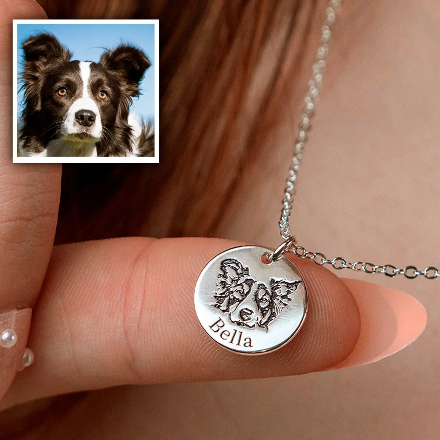 Collar personalizado con grabado de foto de mascota