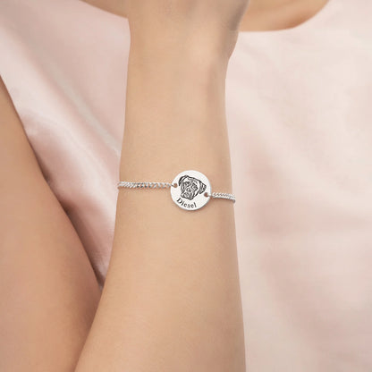 Pulsera personalizada con grabado de foto de mascota