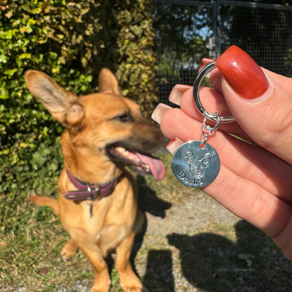 Llavero personalizado con grabado de foto de mascota