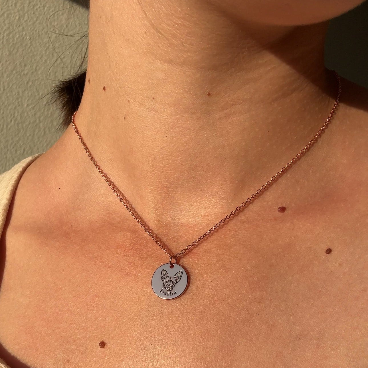 Collar personalizado con grabado de foto de mascota