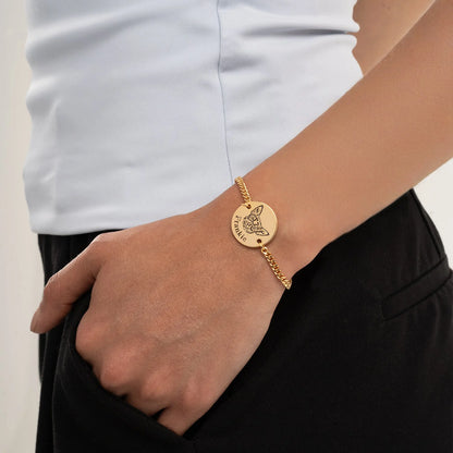 Pulsera personalizada con grabado de foto de mascota