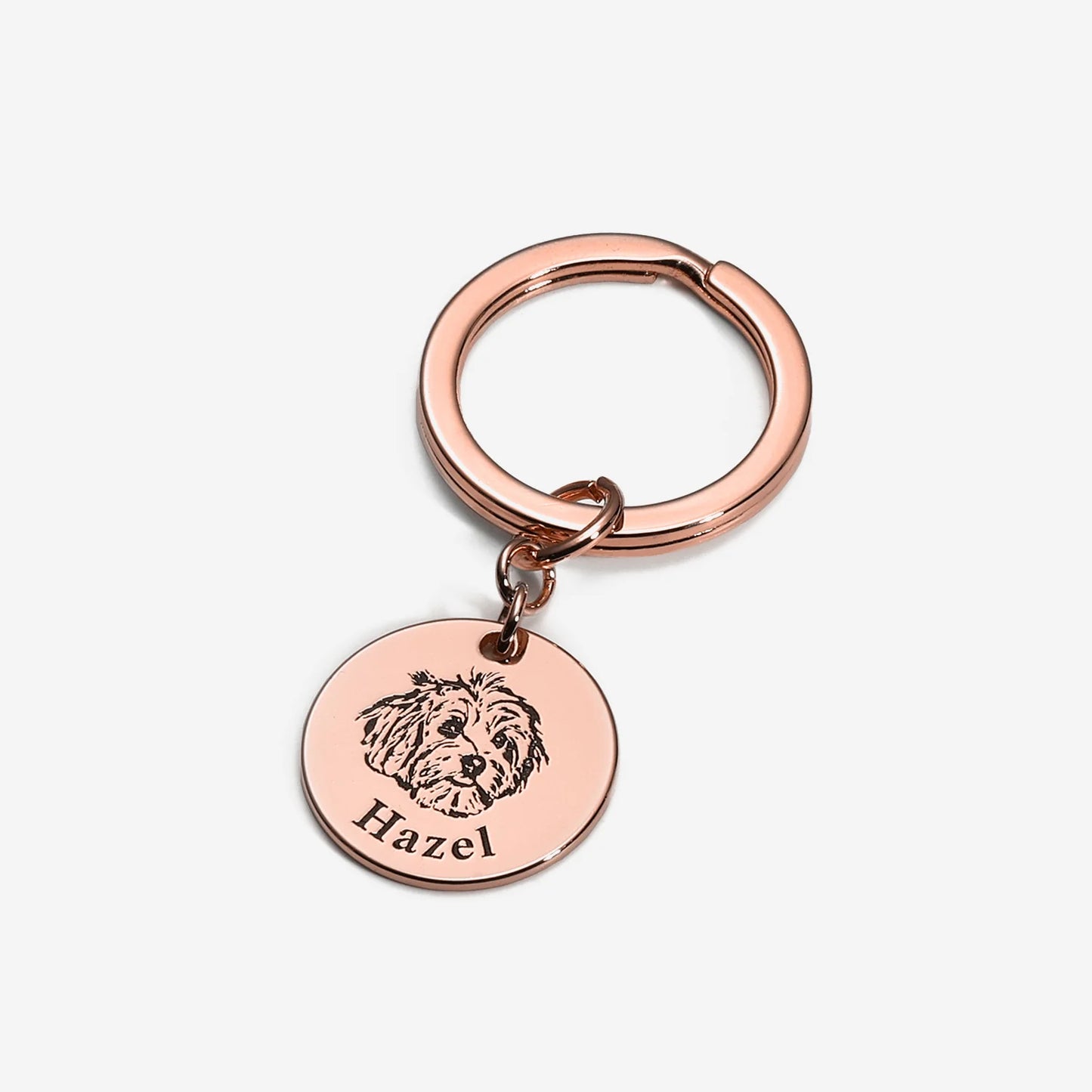 Llavero personalizado con grabado de foto de mascota