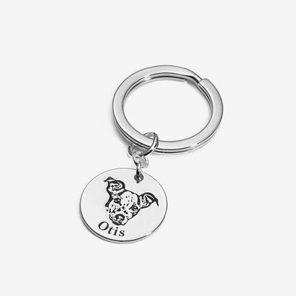 Llavero personalizado con grabado de foto de mascota