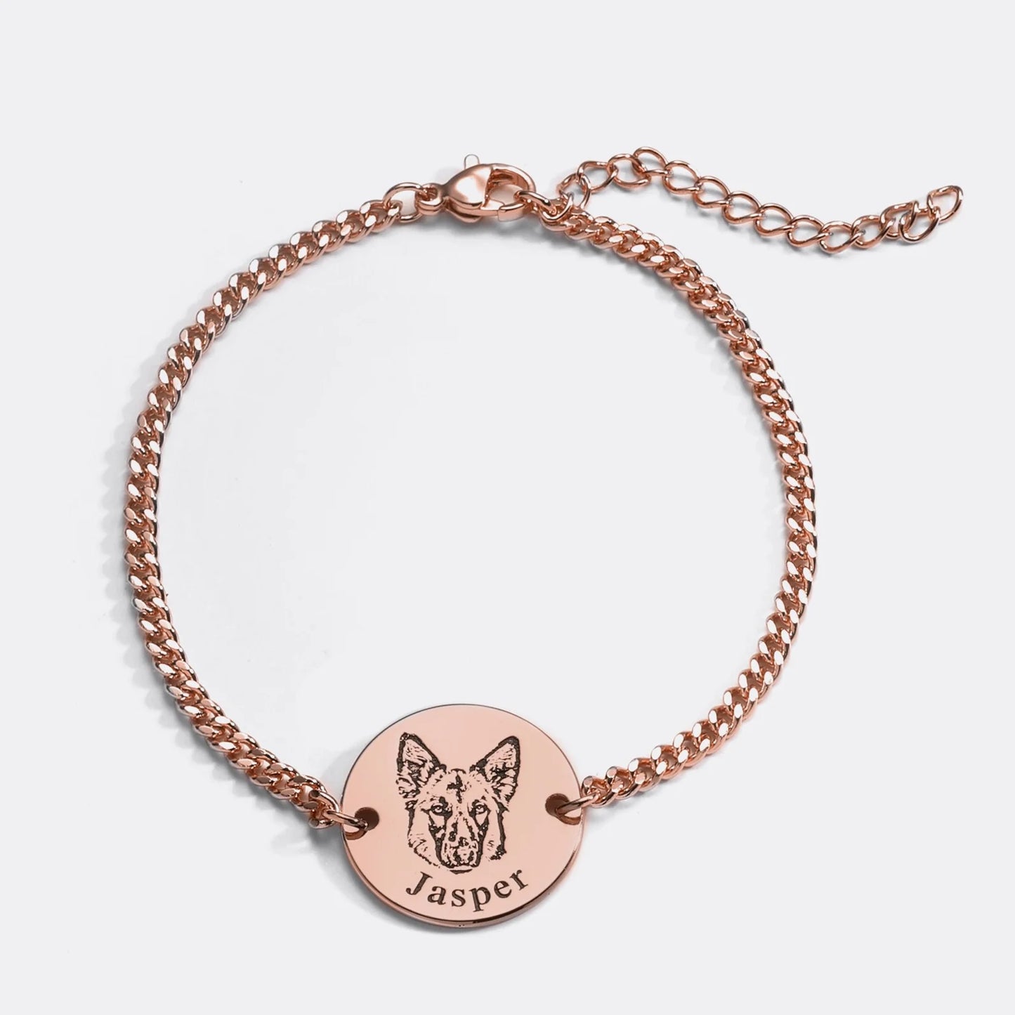 Pulsera personalizada con grabado de foto de mascota