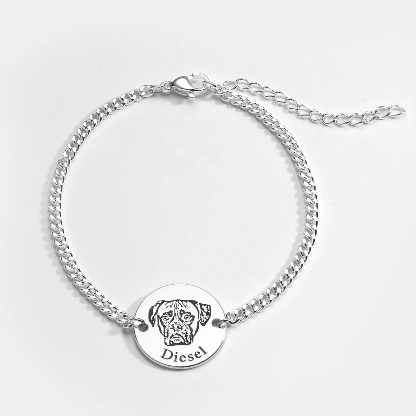 Pulsera personalizada con grabado de foto de mascota