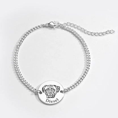 Pulsera personalizada con grabado de foto de mascota