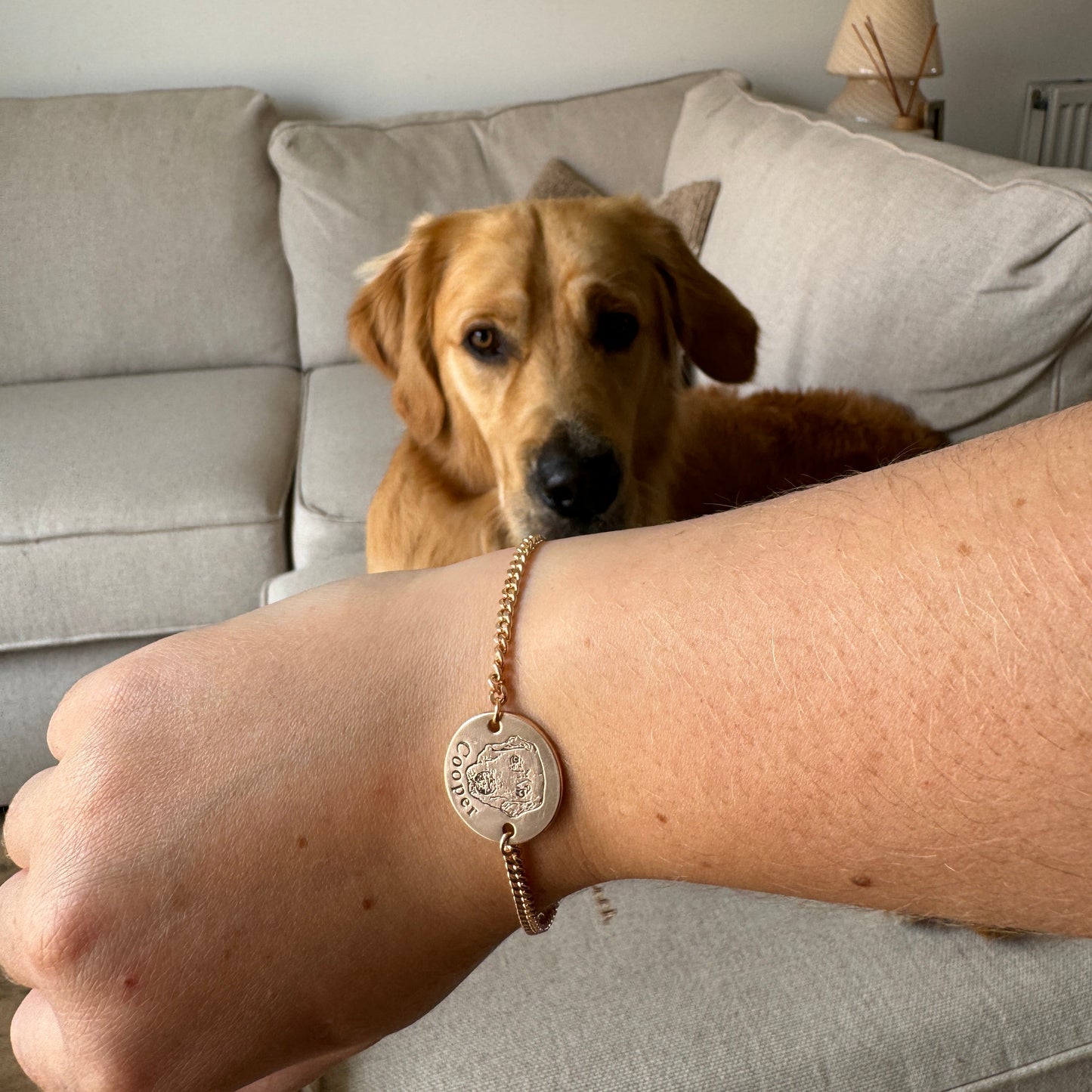 Pulsera personalizada con grabado de foto de mascota