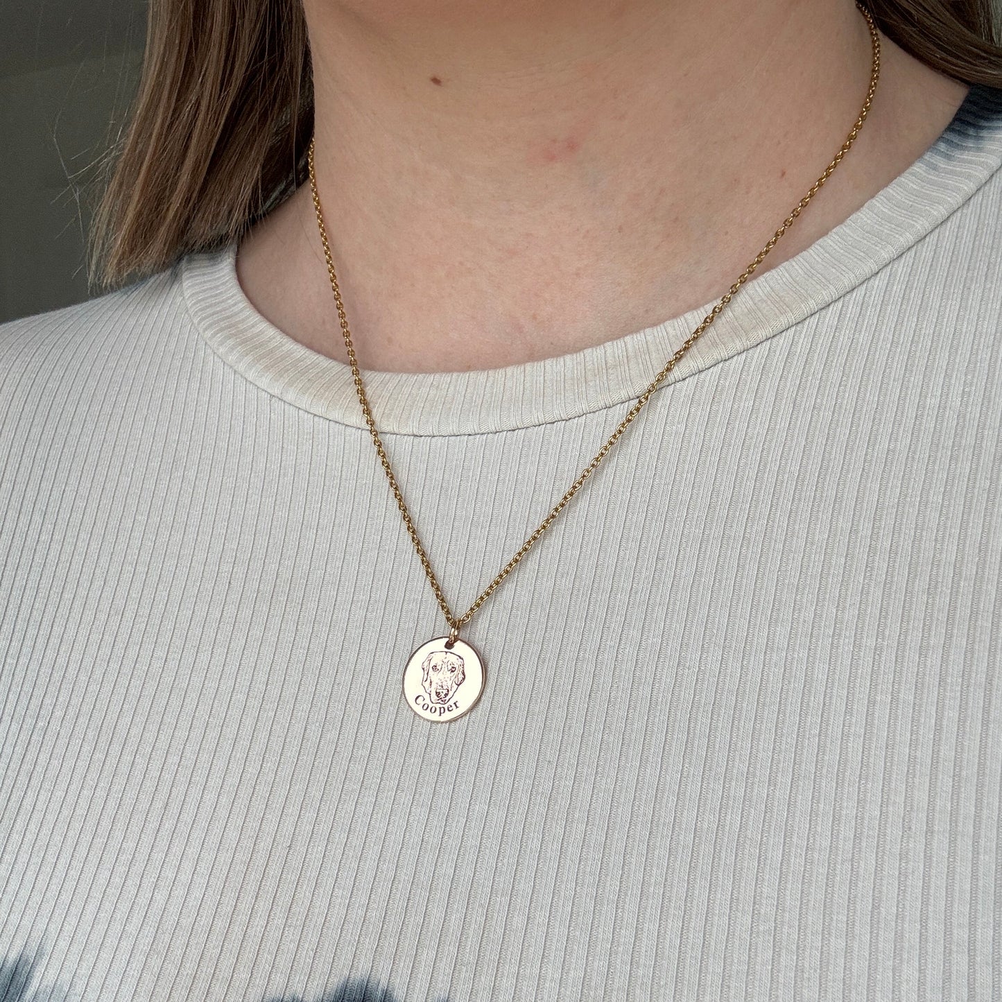 Collar personalizado con grabado de foto de mascota